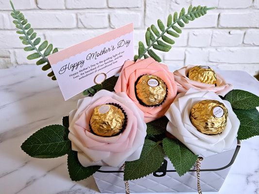 Ferrero Rocher White Purse Bouquet