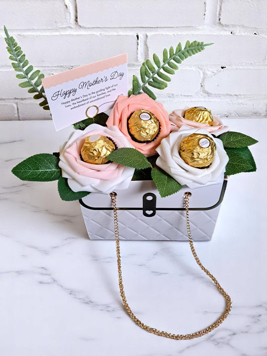 Ferrero Rocher White Purse Bouquet